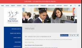 
							         Fairfield High School - ParentMail								  
							    