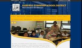 
							         Fairfield Township School District: Home								  
							    