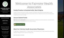 
							         Fairview Health Associates Family Physicians | Summersville WV ...								  
							    
