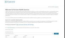 
							         Fairview Health Services | Careers Center | Welcome								  
							    