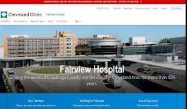 
							         Fairview Hospital | Cleveland Clinic								  
							    