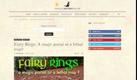 
							         Fairy Rings: A magic portal or a lethal trap? - Magical Recipes Online								  
							    
