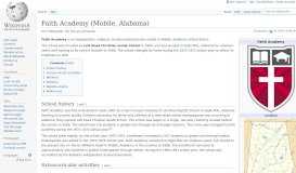 
							         Faith Academy (Mobile, Alabama) - Wikipedia								  
							    