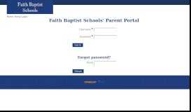 
							         Faith Baptist Schools' Parent Portal								  
							    