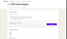 
							         Faith Technologies - Email Address Format & Contact Phone Number								  
							    