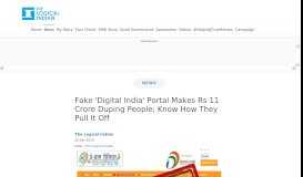 
							         Fake 'Digital India' Portal Makes Rs 11 Crore Duping People; Know ...								  
							    