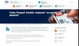 
							         Fake Paypal emails request 'account details' | Cyber.gov.au								  
							    
