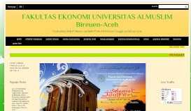 
							         FAKULTAS EKONOMI UNIVERSITAS ALMUSLIM Bireuen-Aceh								  
							    