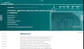 
							         Falciform ligament abscess with portal pyemia in a newborn - Journal ...								  
							    