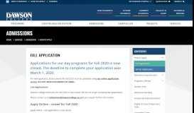 
							         Fall Application Form – Admissions - Dawson College								  
							    