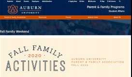 
							         Fall Family Weekend - Parent & Family Programs - Auburn University								  
							    