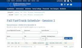 
							         Fall FastTrack Schedule - Session 2 | Chattanooga State Community ...								  
							    