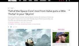 
							         'Fall of the Space Core' mod from Valve puts a little 'Portal' in your ...								  
							    