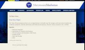 
							         Fall Open House - Admissions - Marymount Manhattan College								  
							    