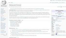 
							         Falmouth School - Wikipedia								  
							    