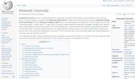 
							         Falmouth University - Wikipedia								  
							    