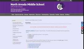 
							         Families - North Arvada Middle School								  
							    