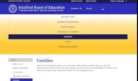 
							         Families - Stratford Public Schools								  
							    