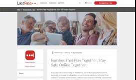 
							         Families That Play Together, Stay Safe Online Together - The ...								  
							    