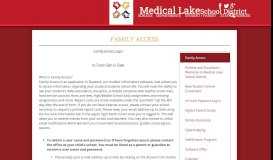 
							         Family Access – Parent & Guardian Info – Medical Lake School District								  
							    