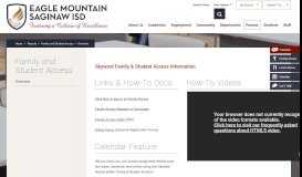 
							         Family and Student Access / Overview - Eagle Mountain-Saginaw ISD								  
							    