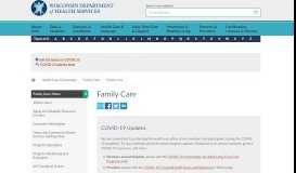 
							         Family Care | Wisconsin Department of Health Services								  
							    