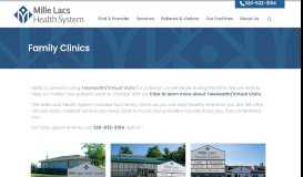 
							         Family Clinics | Mille Lacs Health System								  
							    