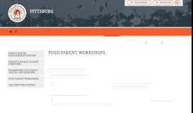 
							         Family Engagement / PUSD Parent Workshops								  
							    