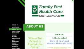 
							         FAMILY FIRST HEALTH CARE - YALE AND LEXINGTON - ABOUT US								  
							    