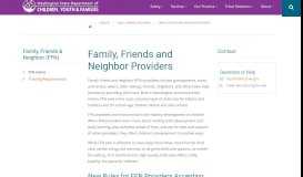 
							         Family, Friends and Neighbor Providers | Washington State ...								  
							    