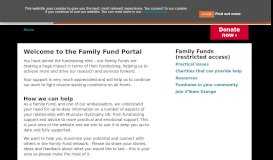 
							         Family Funds (restricted access) - Muscular Dystrophy UK								  
							    