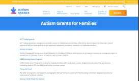 
							         Family Grant Opportunities | Autism Speaks								  
							    