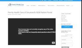 
							         Family Health Care of Siouxland's NEW Patient Portal - Family Health ...								  
							    