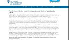 
							         Family Health Center transitioning ... - Eastern Iowa Health Center								  
							    