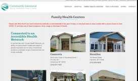 
							         Family Health Centers - Community Memorial Hospital								  
							    
