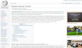 
							         Family History Center (LDS Church) - Wikipedia								  
							    