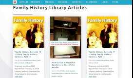 
							         Family History Library | Genealogy Gems								  
							    