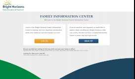 
							         Family Information Center - Bright Horizons								  
							    