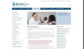 
							         Family Medicine | BronxCare Health System								  
							    