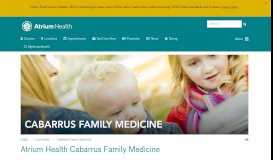 
							         Family Medicine | Cabarrus Family Medicine | Atrium Health								  
							    