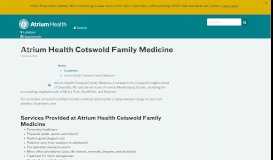 
							         Family Medicine | Cotswold Family Medicine | Atrium Health								  
							    