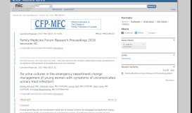 
							         Family Medicine Forum Research Proceedings 2016 - NCBI								  
							    