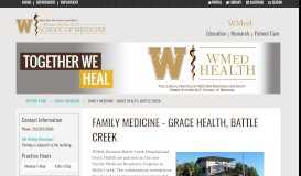 
							         Family Medicine - Grace Health Battle Creek | WMed								  
							    