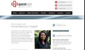 
							         Family Medicine in Coppell | Questcare Medical Clinic								  
							    