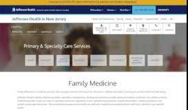 
							         Family Medicine | Jefferson Health New Jersey - Kennedy Health								  
							    