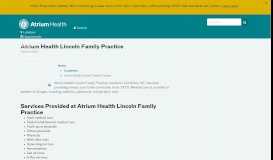 
							         Family Medicine | Lincoln Family Practice | Atrium Health								  
							    