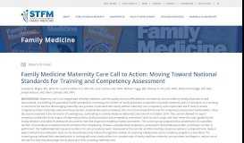 
							         Family Medicine Maternity Care Call to Action: Moving Toward ... - STFM								  
							    