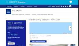 
							         Family Medicine - River Oaks | Healthcare | Baylor College of ...								  
							    
