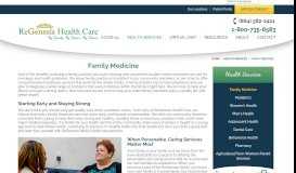 
							         Family Medicine Services | Spartanburg, SC - ReGenesis Health Care								  
							    