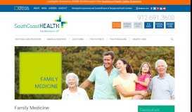 
							         Family Medicine | SouthCoast Health								  
							    